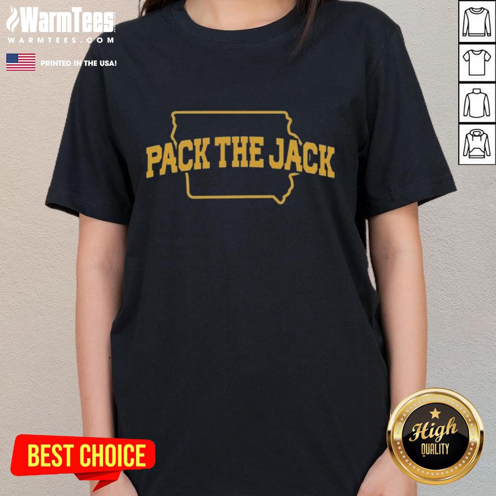 Official Pack The Jack Iowa Hawkeyes Football T-Shirt - Image 3