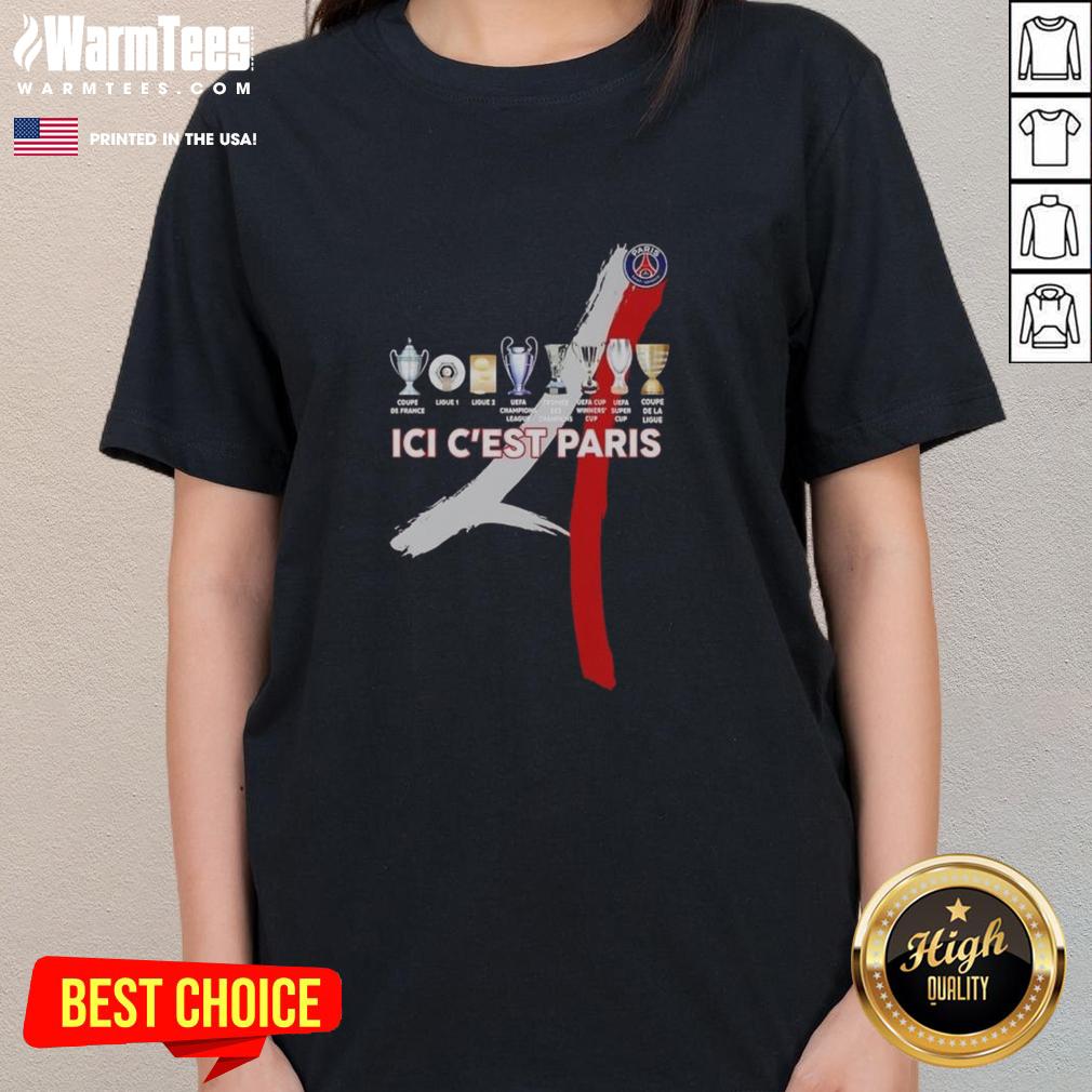 Official Paris Saint-Germain Football ICI C'est Paris Trophy T-Shirt - Image 3
