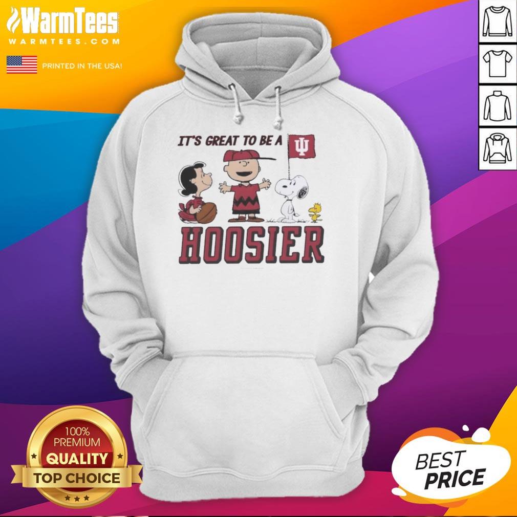 Official Peanuts X Indiana It's Great To Be A Hoosier T-Shirt - Image 2