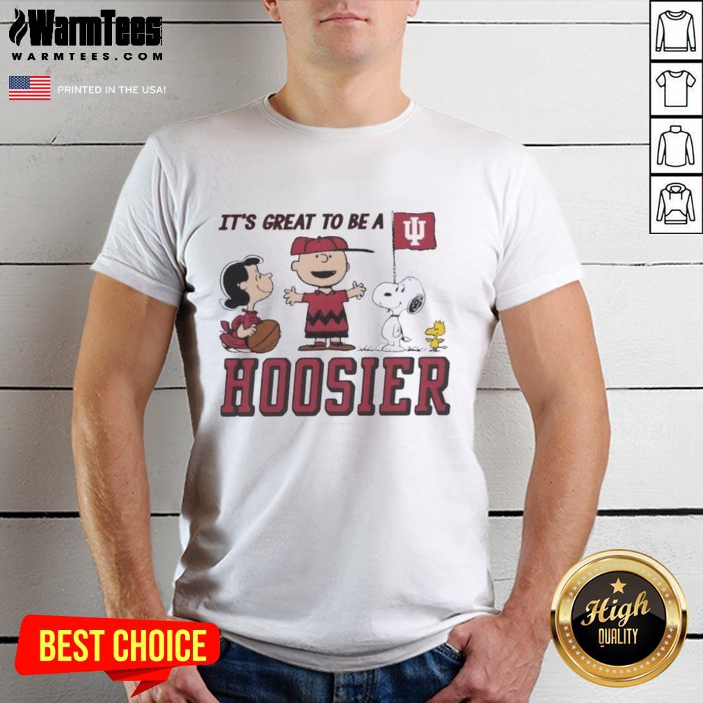 Official Peanuts X Indiana It's Great To Be A Hoosier T-Shirt