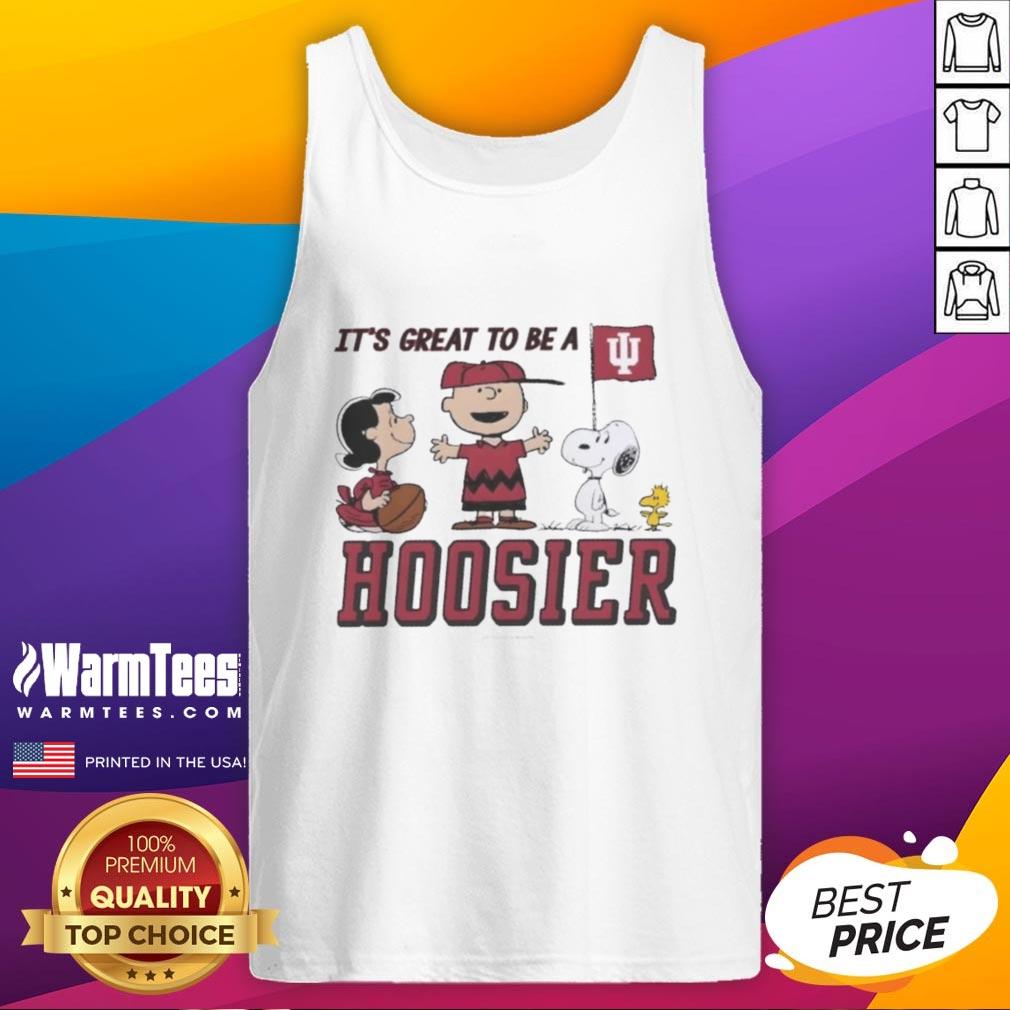 Official Peanuts X Indiana It's Great To Be A Hoosier T-Shirt - Image 4