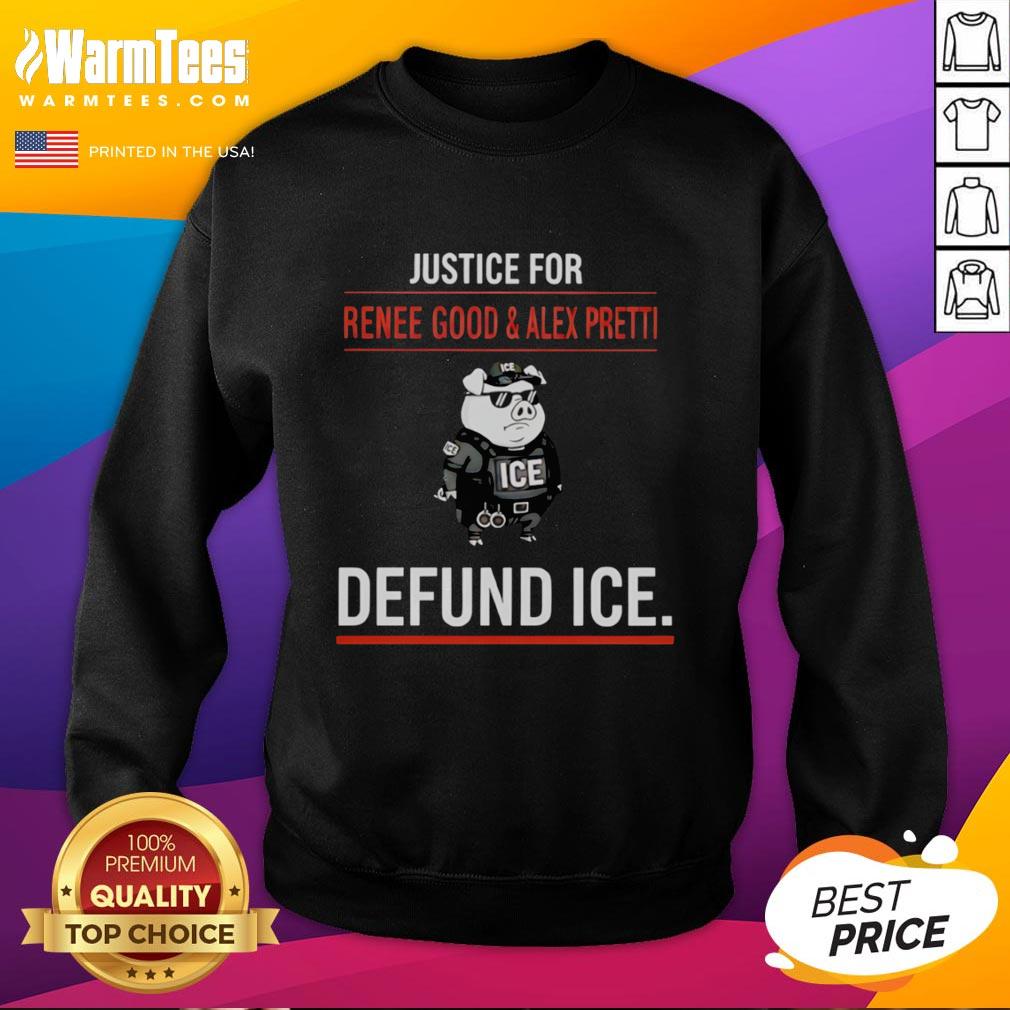 Official Pig Police Ice Justice For Renee Good And Alex Pretti Defund Ice T-Shirt - Image 5