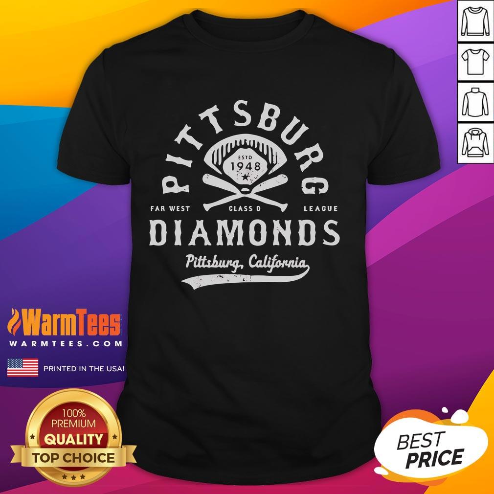 Official Pittsburg Diamonds California Defunct Baseball T-Shirt