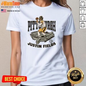 Alternative view of Official Pittsburgh Steelers Justin Fields T-Shirt