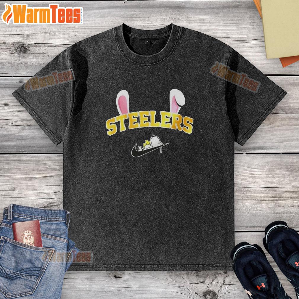 Official Pittsburgh Steelers X Snoopy Happy Easter T-Shirt - Image 6