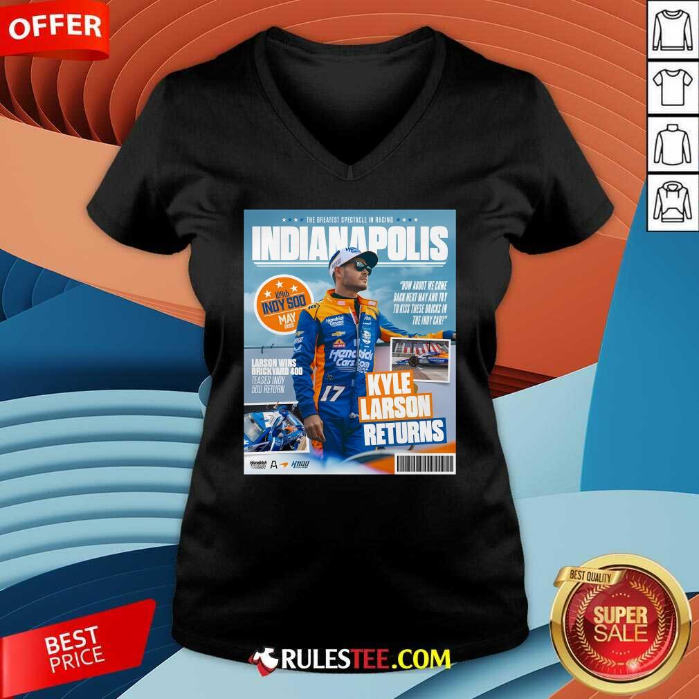 Official Poster Kyle Larson Returns The Greatest Spectacle In Racing T-Shirt - Image 4