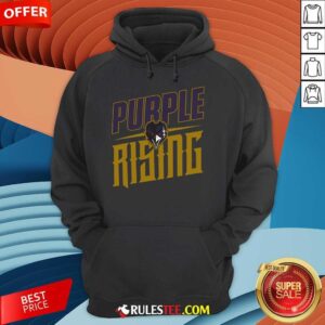 Alternative view of Official Purple Baltimore Ravens Purple Rising Super Rival T-Shirt