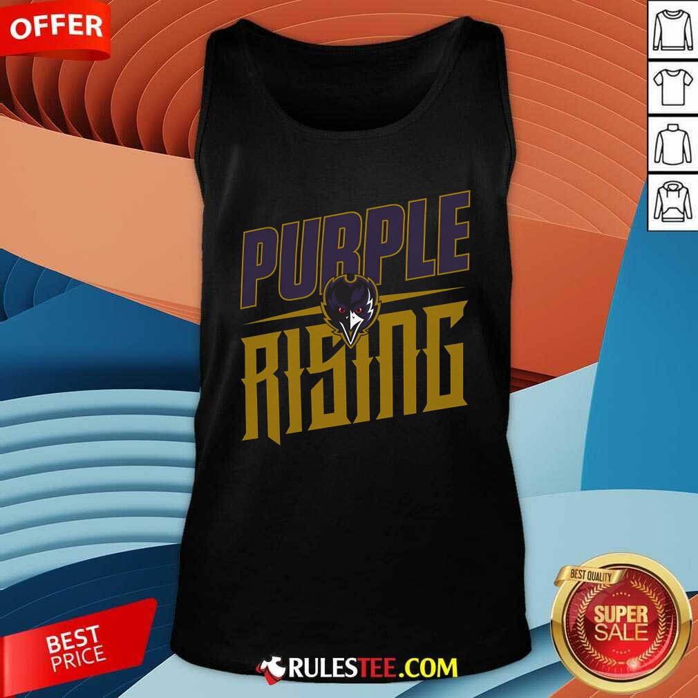 Official Purple Baltimore Ravens Purple Rising Super Rival T-Shirt - Image 5