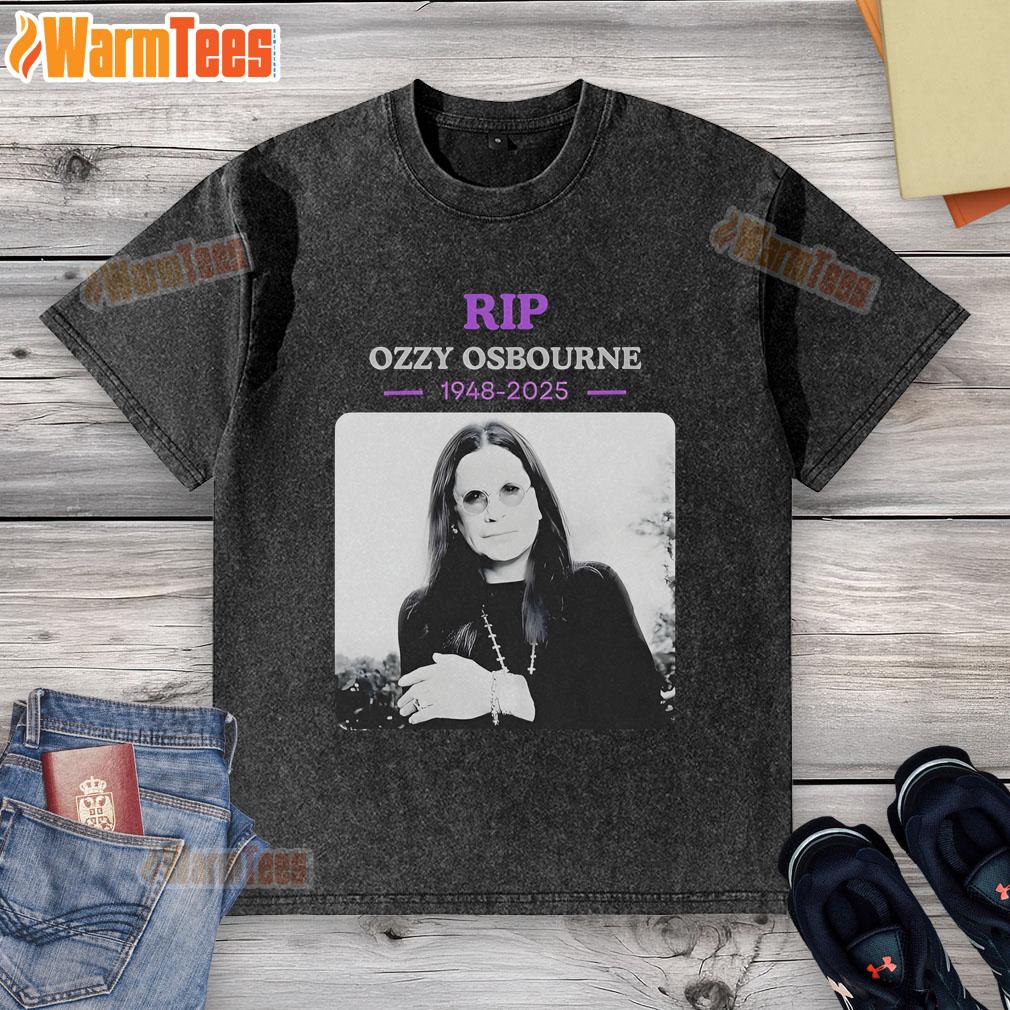 Official RIP Ozzy Osbourne Rest In Power 1948-2025 T-Shirt - Image 6