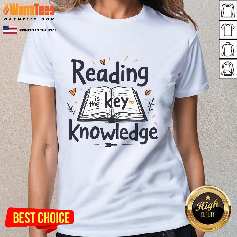 Official Reading Is The Key Knowledge T-Shirt - Image 3