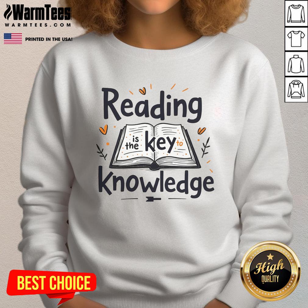 Official Reading Is The Key Knowledge T-Shirt - Image 5