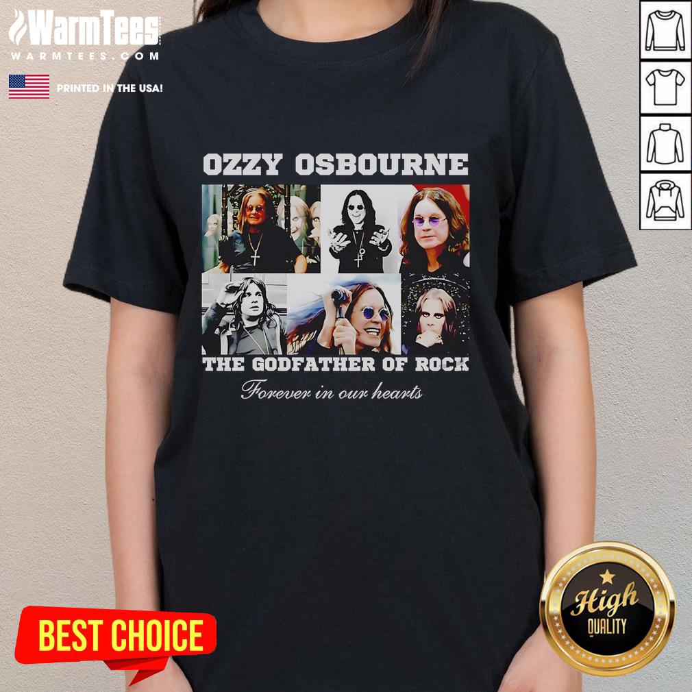Official Rip Ozzy Osbourne The Godfather Of Rock T-Shirt - Image 3