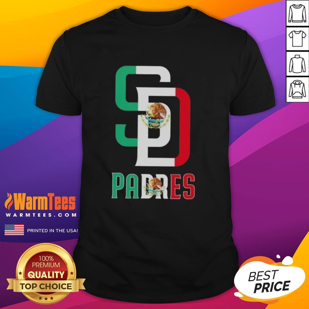 Official San Diego Padres Baseball X Mexican Flag T-Shirt