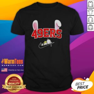 Official San Francisco 49ers X Snoopy Happy Easter T-Shirt