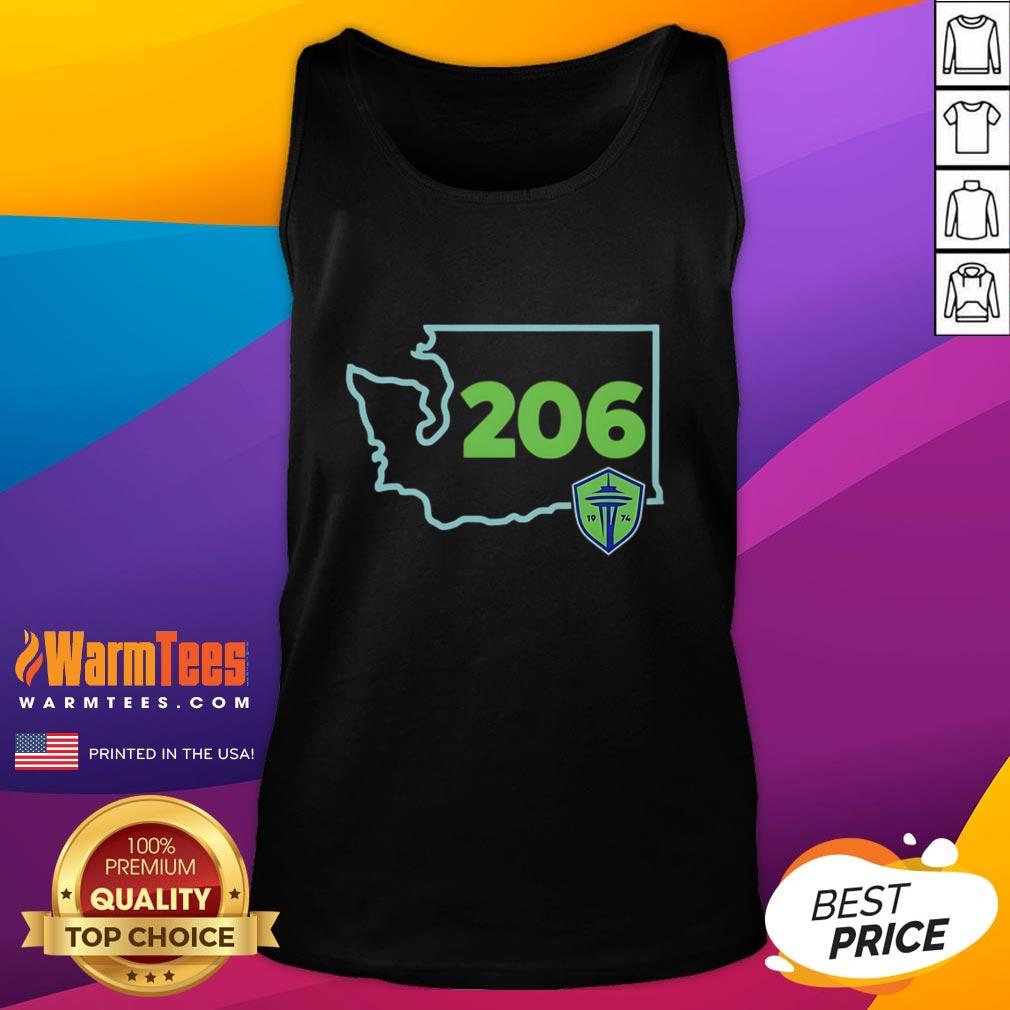 Official Seattle Sounders FC 206 Area Code State T-Shirt - Image 4