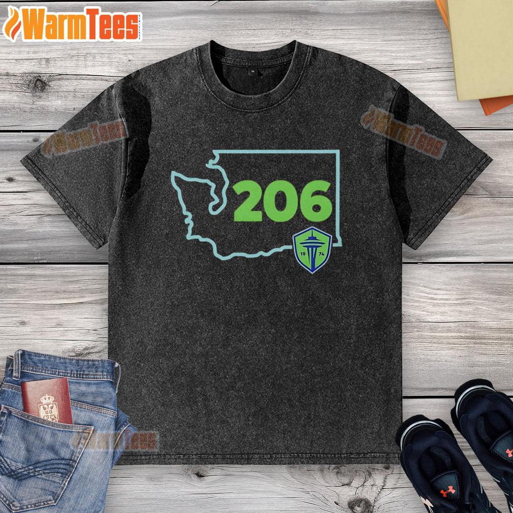 Official Seattle Sounders FC 206 Area Code State T-Shirt - Image 6
