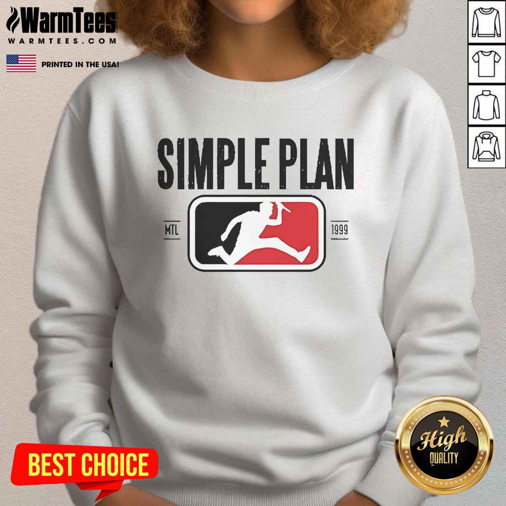 Official Simple Plan Sp Style Logo Raglan T-Shirt - Image 5