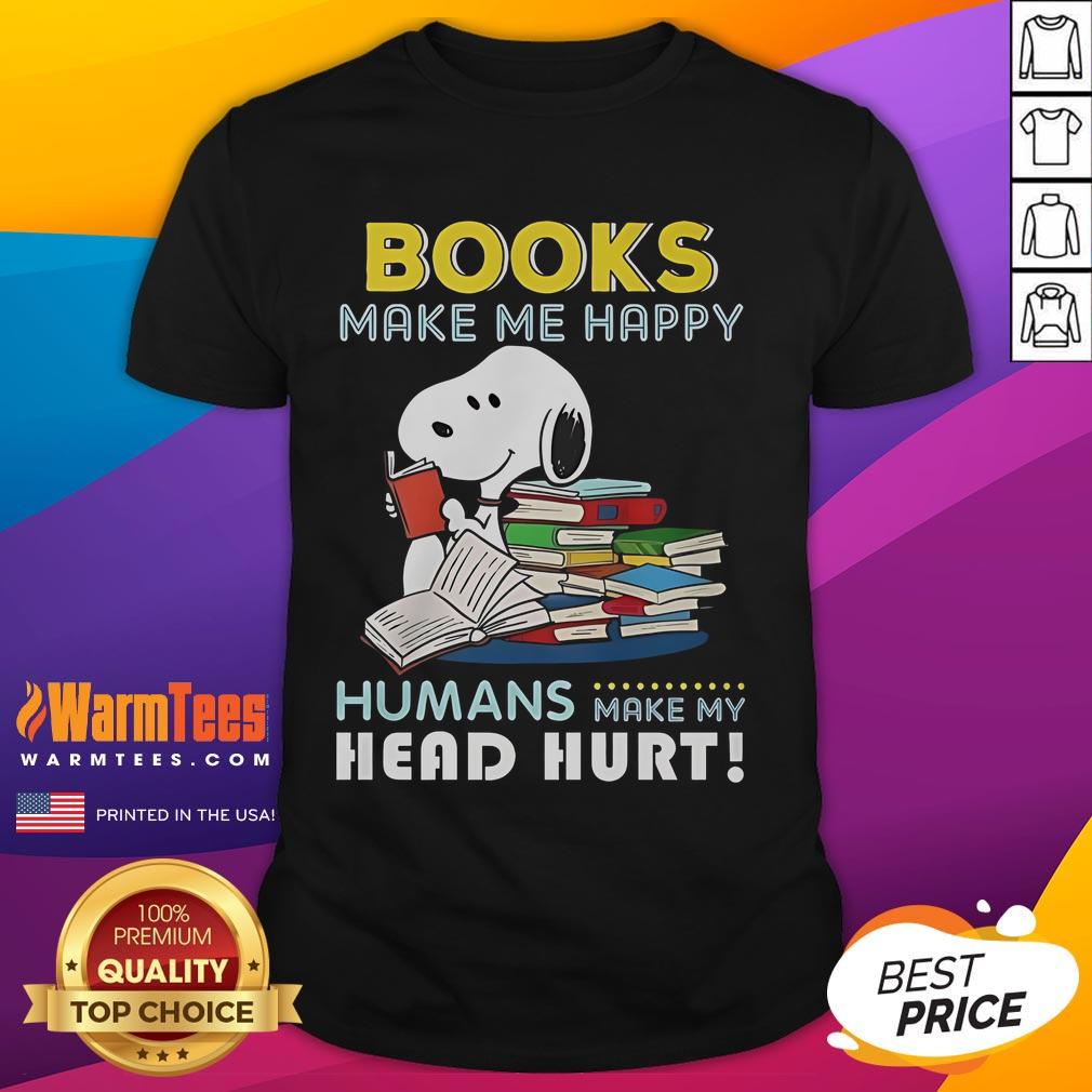 Official Snoopy Book Makes Me Happy T-Shirt