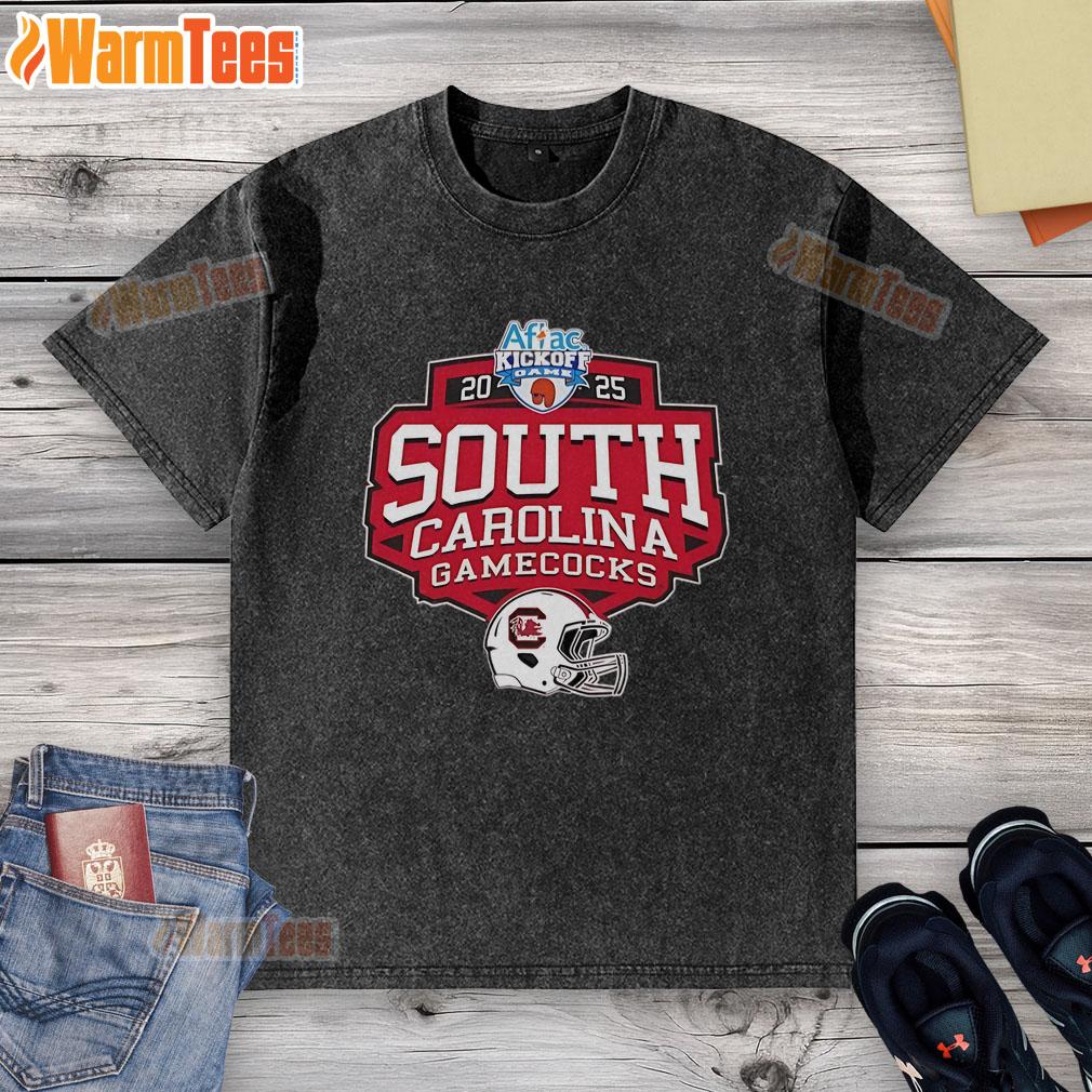Official South Carolina Gamecocks 2025 Aflac Kickoff Game 2 T-Shirt - Image 6