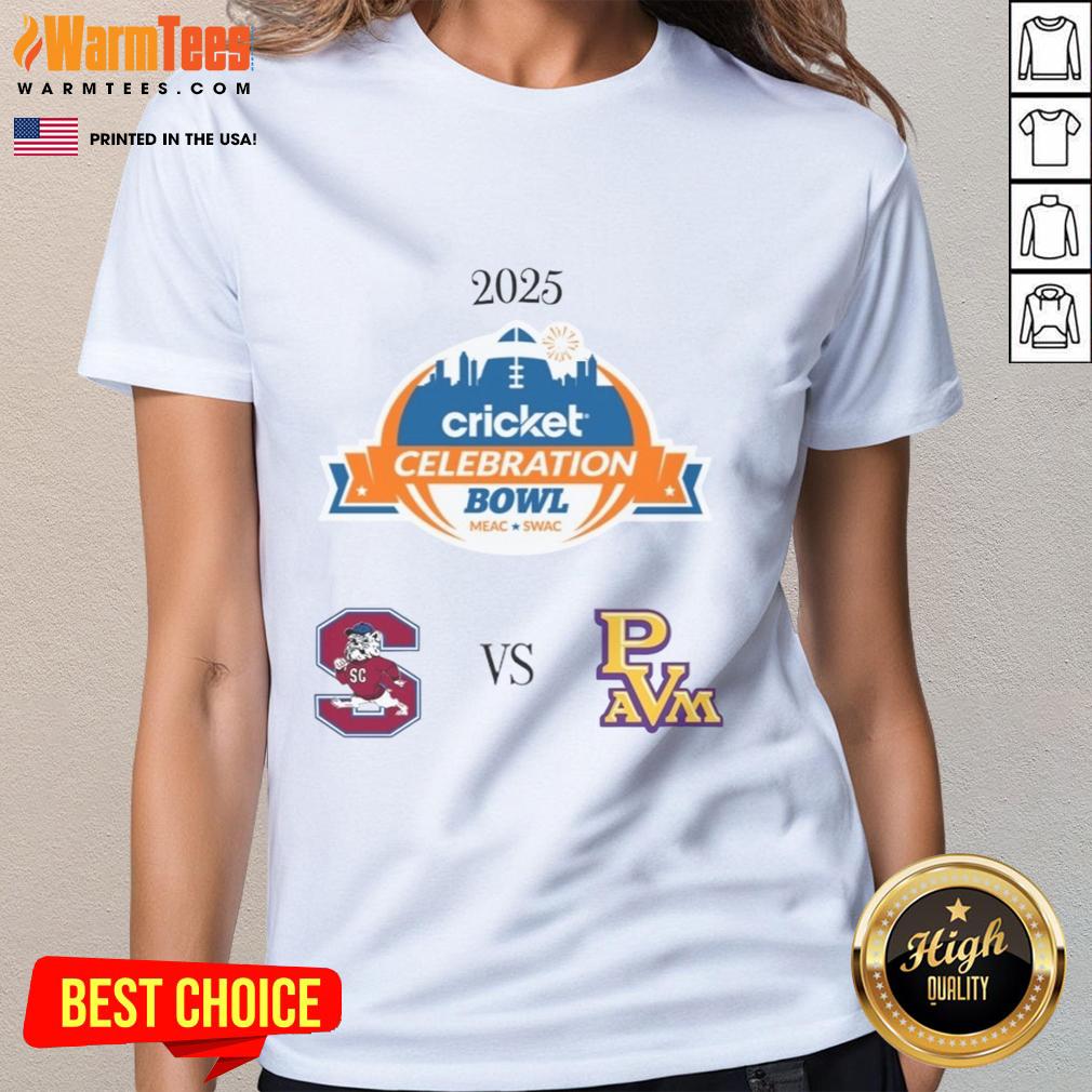 Official South Carolina State Bulldogs Vs Prairie View A&M Panthers 2025 Celebration Bowl T-Shirt - Image 3