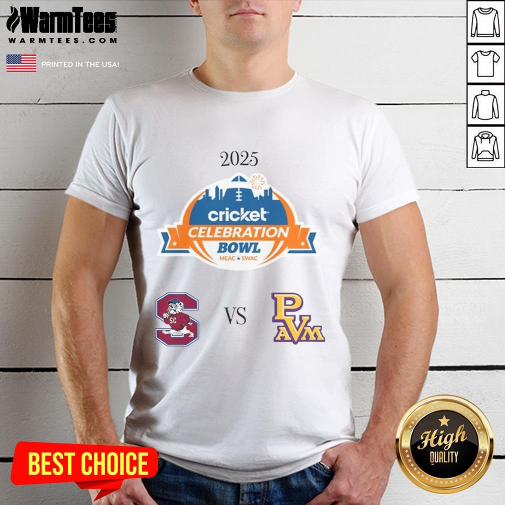 Official South Carolina State Bulldogs Vs Prairie View A&M Panthers 2025 Celebration Bowl T-Shirt