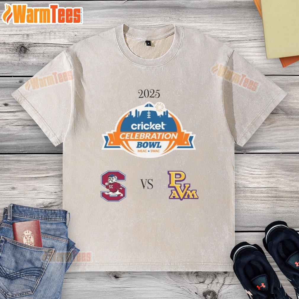 Official South Carolina State Bulldogs Vs Prairie View A&M Panthers 2025 Celebration Bowl T-Shirt - Image 6