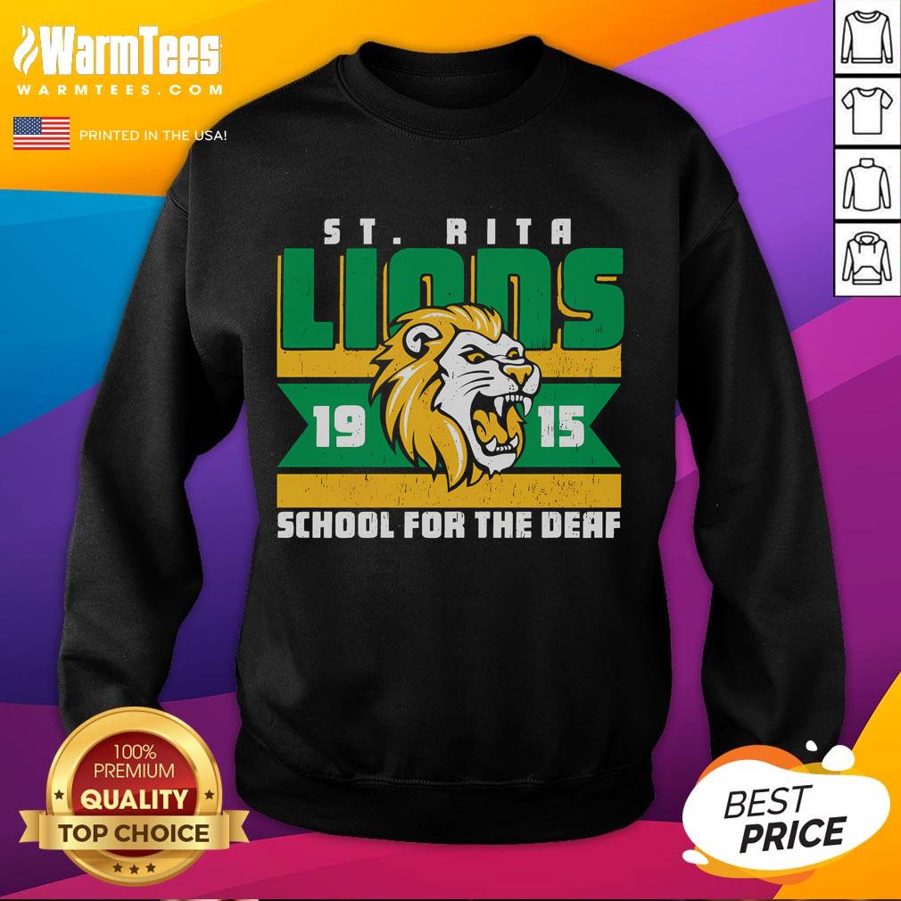 Official St Rita School For The Deaf Lions 19 15 T-Shirt - Image 5