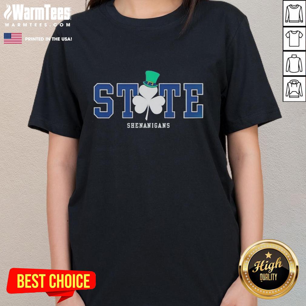 Official State Shenanigans Irish Green T-Shirt - Image 5