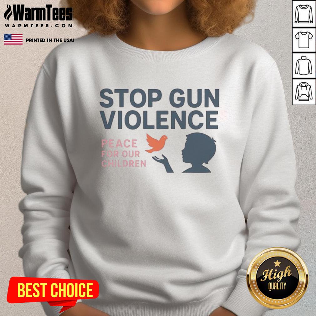 Official Stop Gun Violence Peace For Our Children T-Shirt - Image 5
