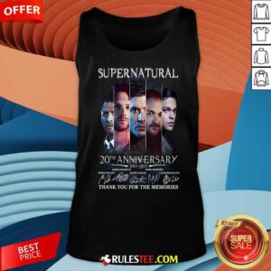 Alternative view of Official Supernatural 20th Anniversary 2005-2025 Thank You For The Memories T-Shirt