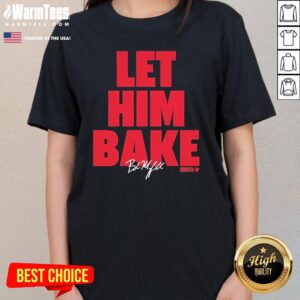Alternative view of Official Tampa Bay Football Let Him Bake Baker Mayfield T-Shirt