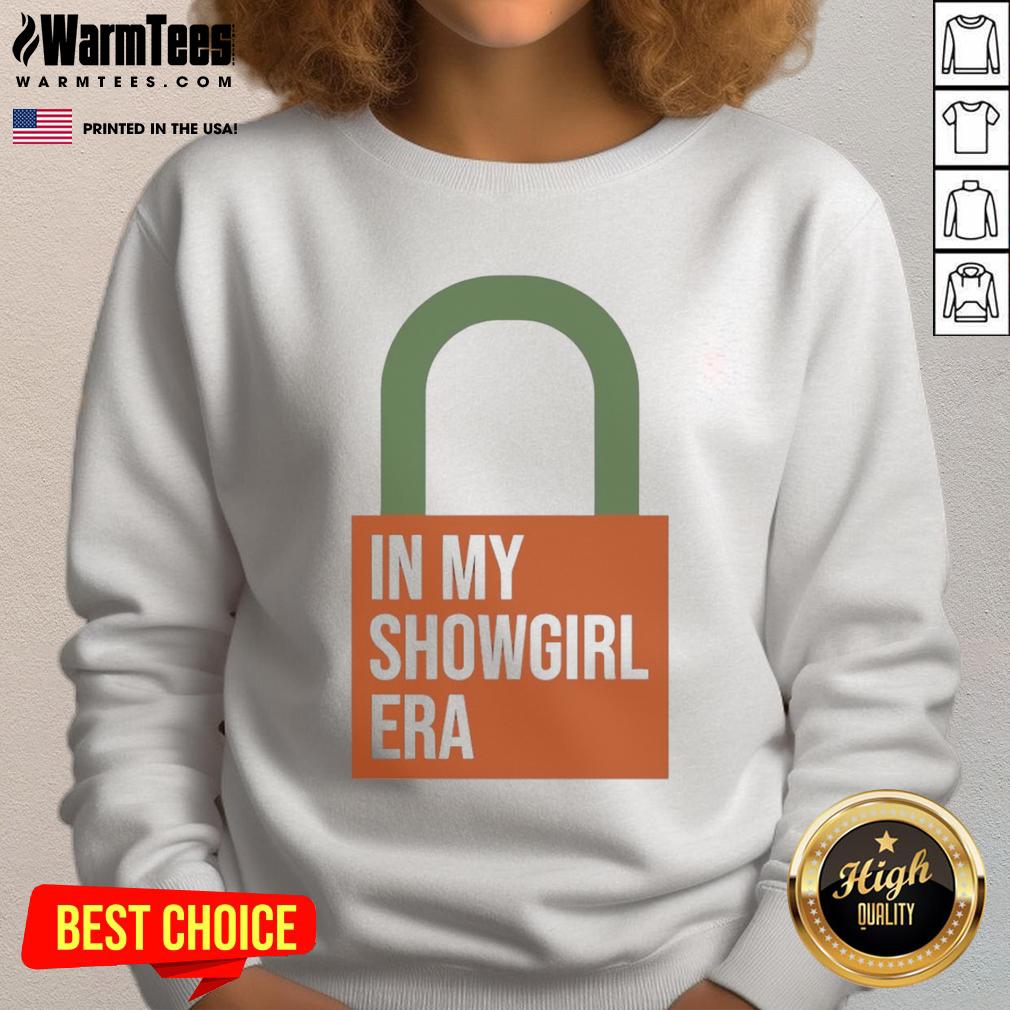 Official Taylor In My Showgirl Era Orange Lock T-Shirt - Image 5