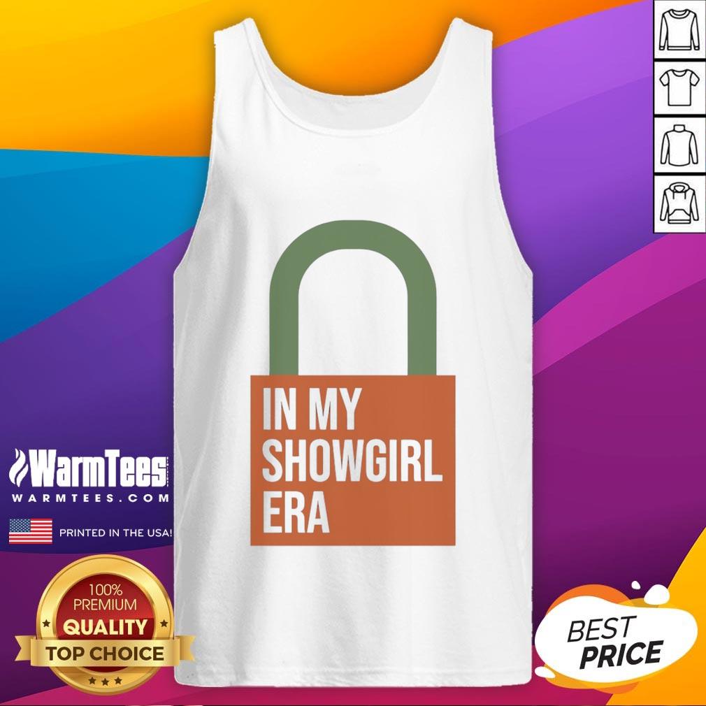 Official Taylor In My Showgirl Era Orange Lock T-Shirt - Image 4