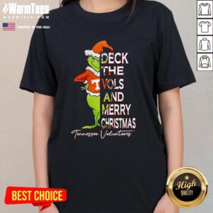 Alternative view of Official Tennessee Volunteers Grinch Deck The Vols And Merry Christmas T-Shirt