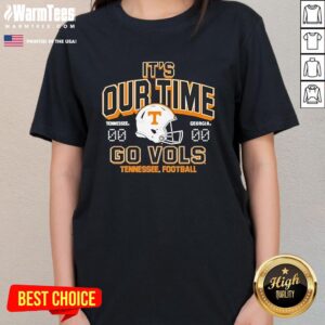 Alternative view of Official Tennessee Volunteers Vs Georgia Bulldogs It's Our Time Football Matchup T-Shirt