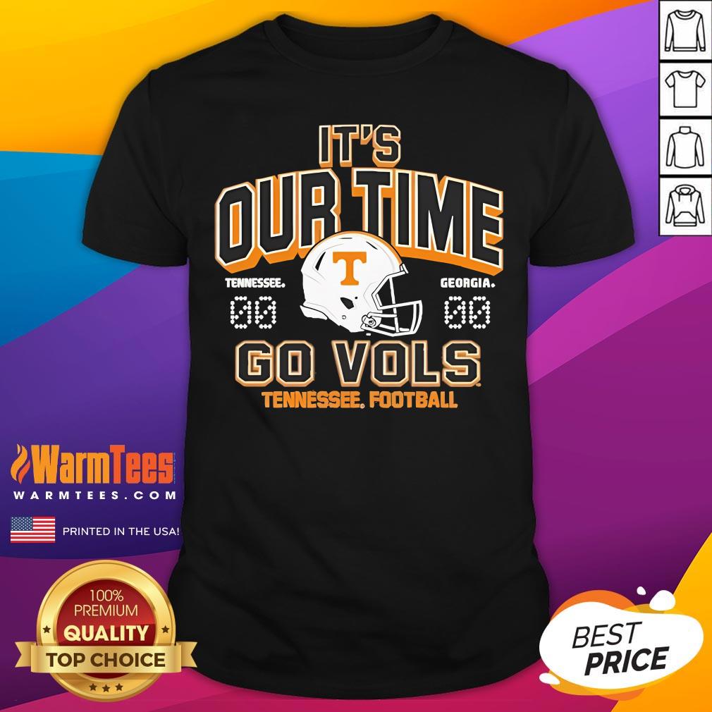 Official Tennessee Volunteers Vs Georgia Bulldogs It's Our Time Football Matchup T-Shirt
