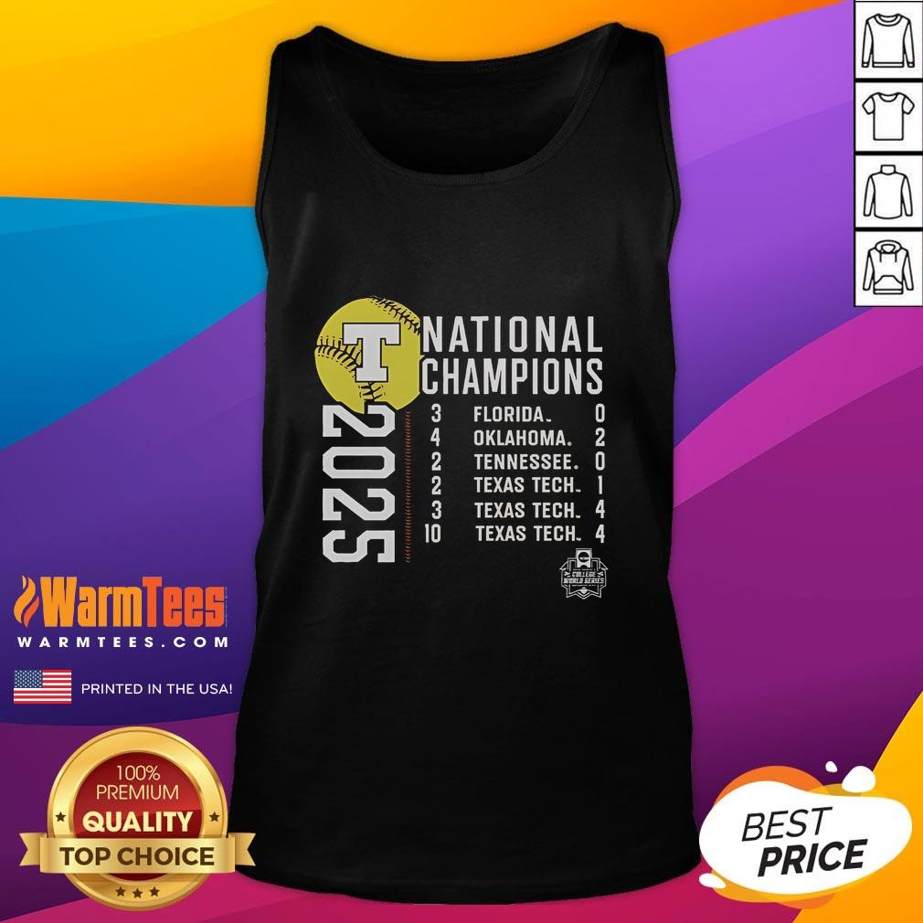 Official Texas Longhorns 2025 NCAA Softball Women's College World Series Champions Schedule T-Shirt - Image 4