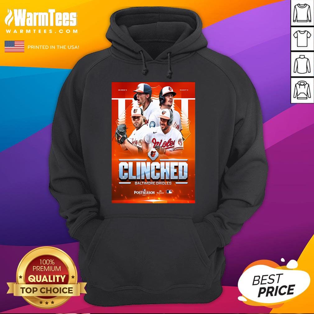 Official The Baltimore Orioles Have Clinched Back To Back MLB Postseason 2024 T-Shirt - Image 3