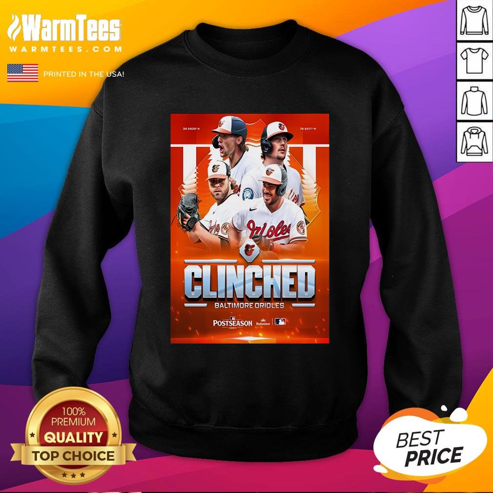 Official The Baltimore Orioles Have Clinched Back To Back MLB Postseason 2024 T-Shirt - Image 4