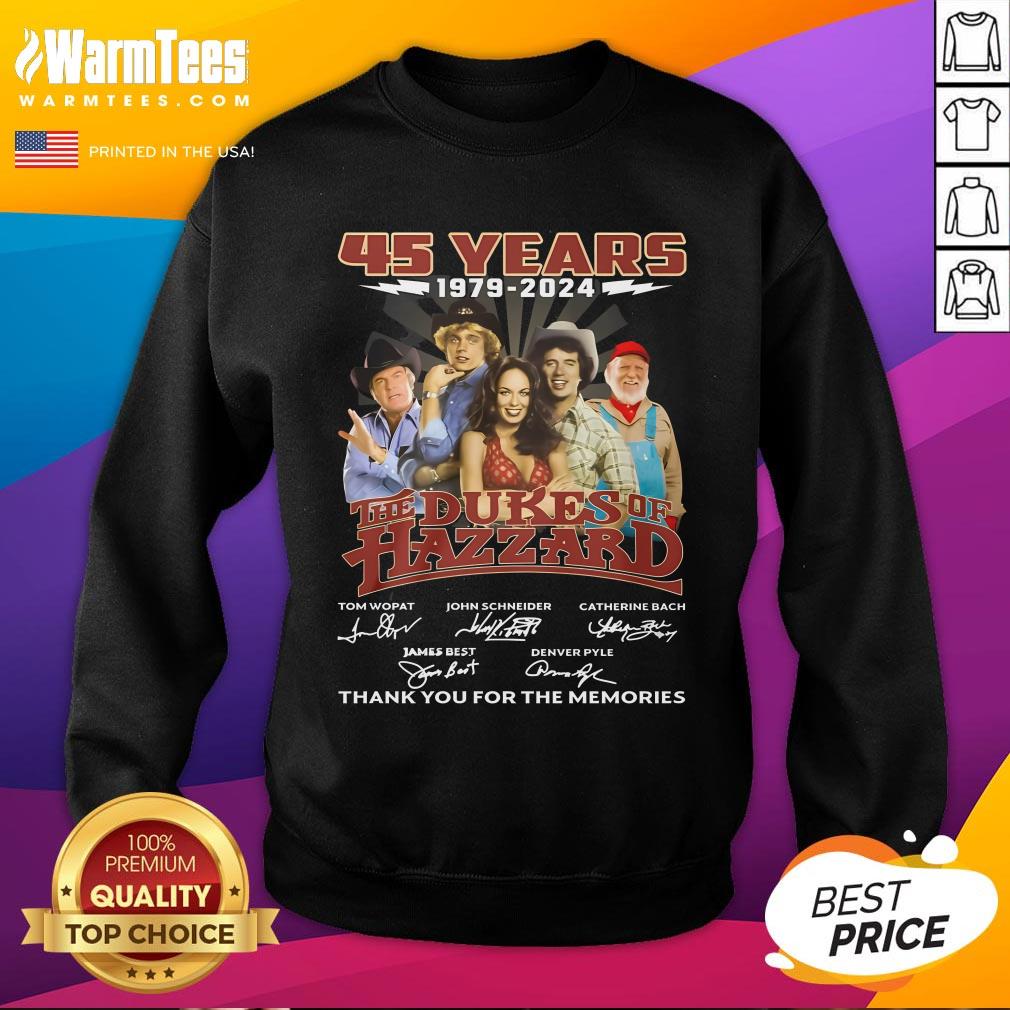 Official The Dukes Of Hazzard 45 Years 1979-2024 Thank You For The Memories T-Shirt - Image 4