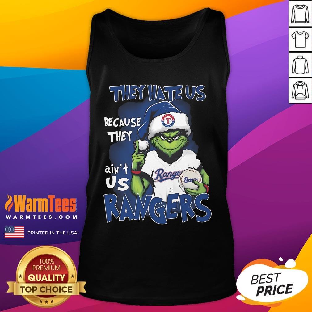 Official The Grinch They Hate Us Because They Ain't Us Texas Rangers T-Shirt - Image 5