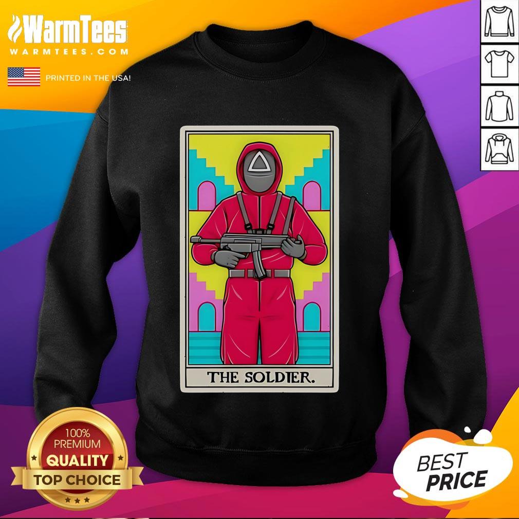 Official The Soldier Squid Game Tarot Card T-Shirt - Image 5