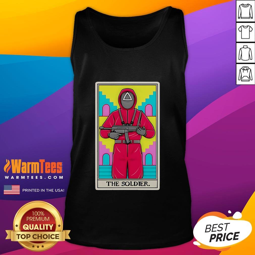 Official The Soldier Squid Game Tarot Card T-Shirt - Image 4