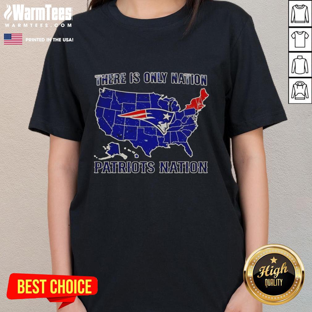 Official There Is Only Nation New England Patriots Nation T-Shirt - Image 3