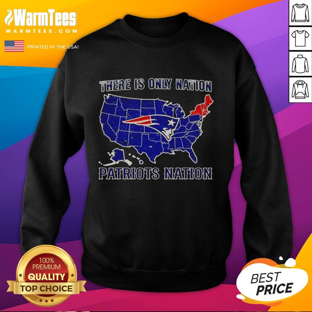 Official There Is Only Nation New England Patriots Nation T-Shirt - Image 5