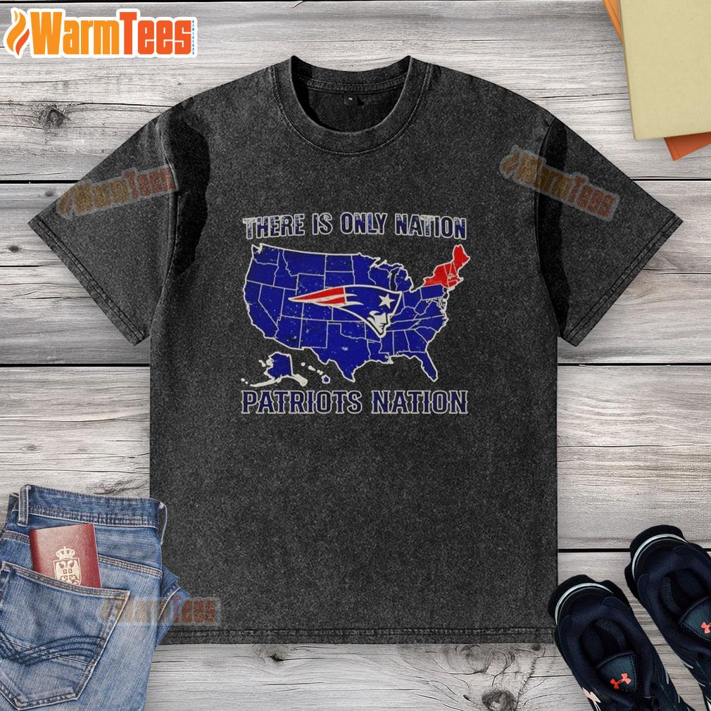 Official There Is Only Nation New England Patriots Nation T-Shirt - Image 6