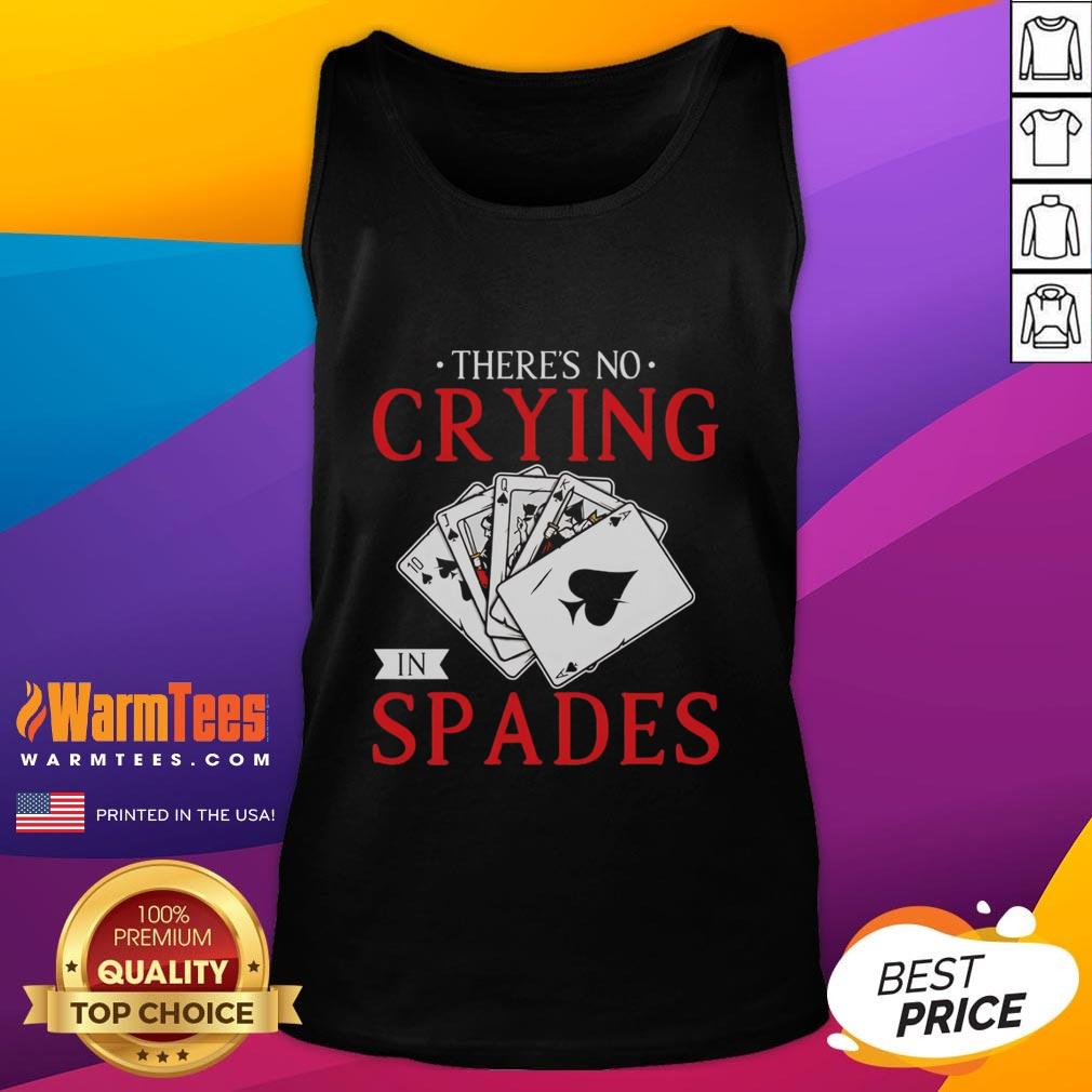 Official There's No Crying In Spades Playing Card T-Shirt - Image 4