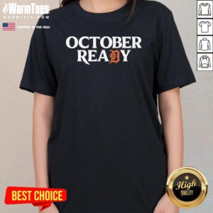 Alternative view of Official Tigers October Ready October Tiger Letter D Ready T-Shirt