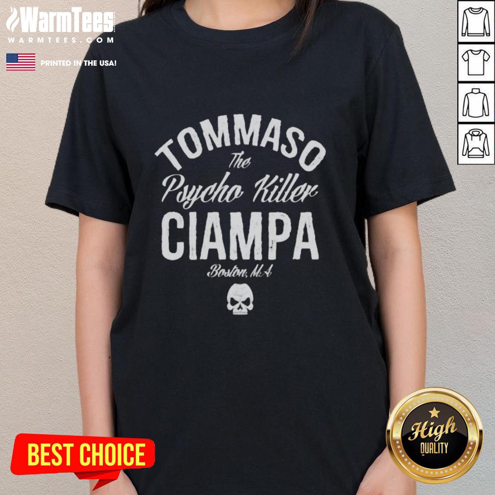 Official Tommaso Ciampa Psycho Killer Boston T-Shirt - Image 3