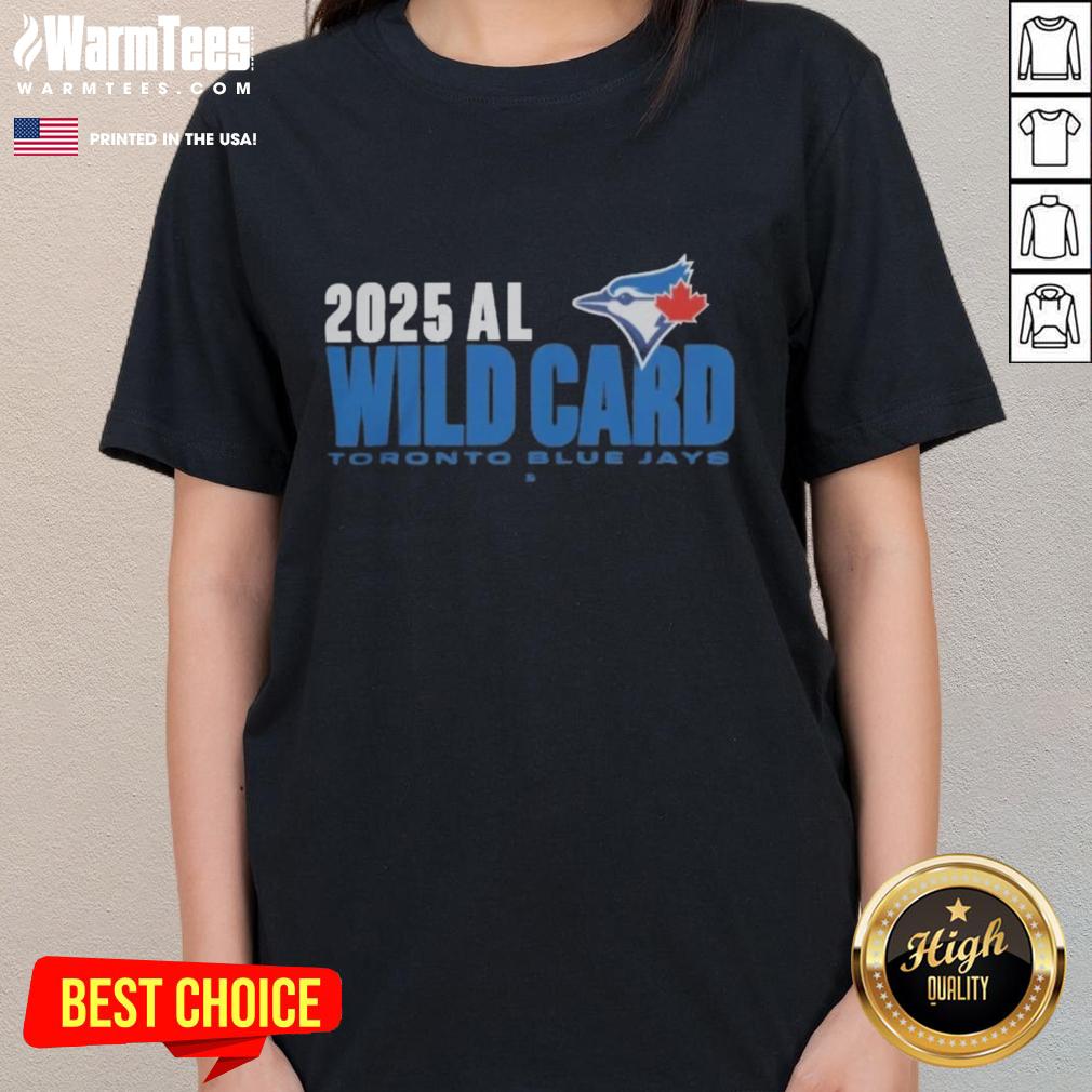 Official Toronto Blue Jays 2025 MLB Playoffs American League Wild Card T-Shirt - Image 3